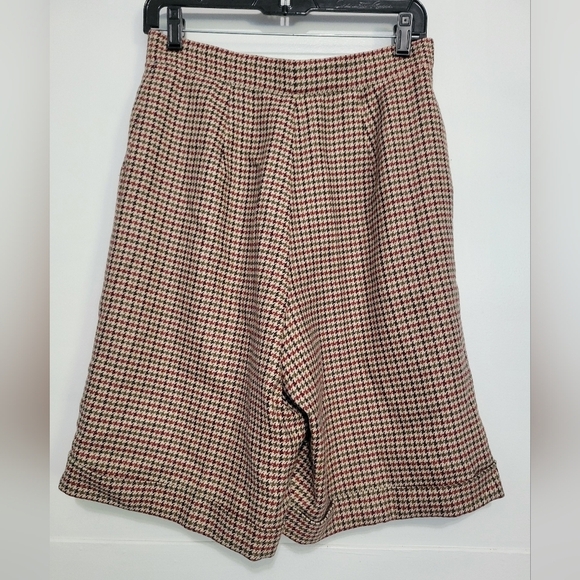 Carlisle Wool/Silk Houndstooth Pants Set Size 10 Burgundy - Picture 7 of 9